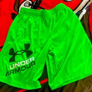 Green under armor shorts